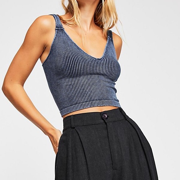 Free People Washed Crop Top - Picture 2 of 7